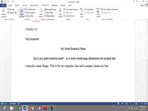 formatting a research paper in word