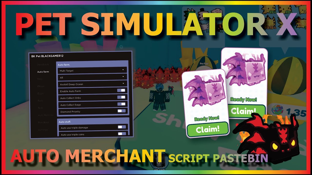 Pet Simulator X Script GUI  BEST GUI?? AUTO FARM & MUCH MORE! - The #1  Source For Roblox Scripts