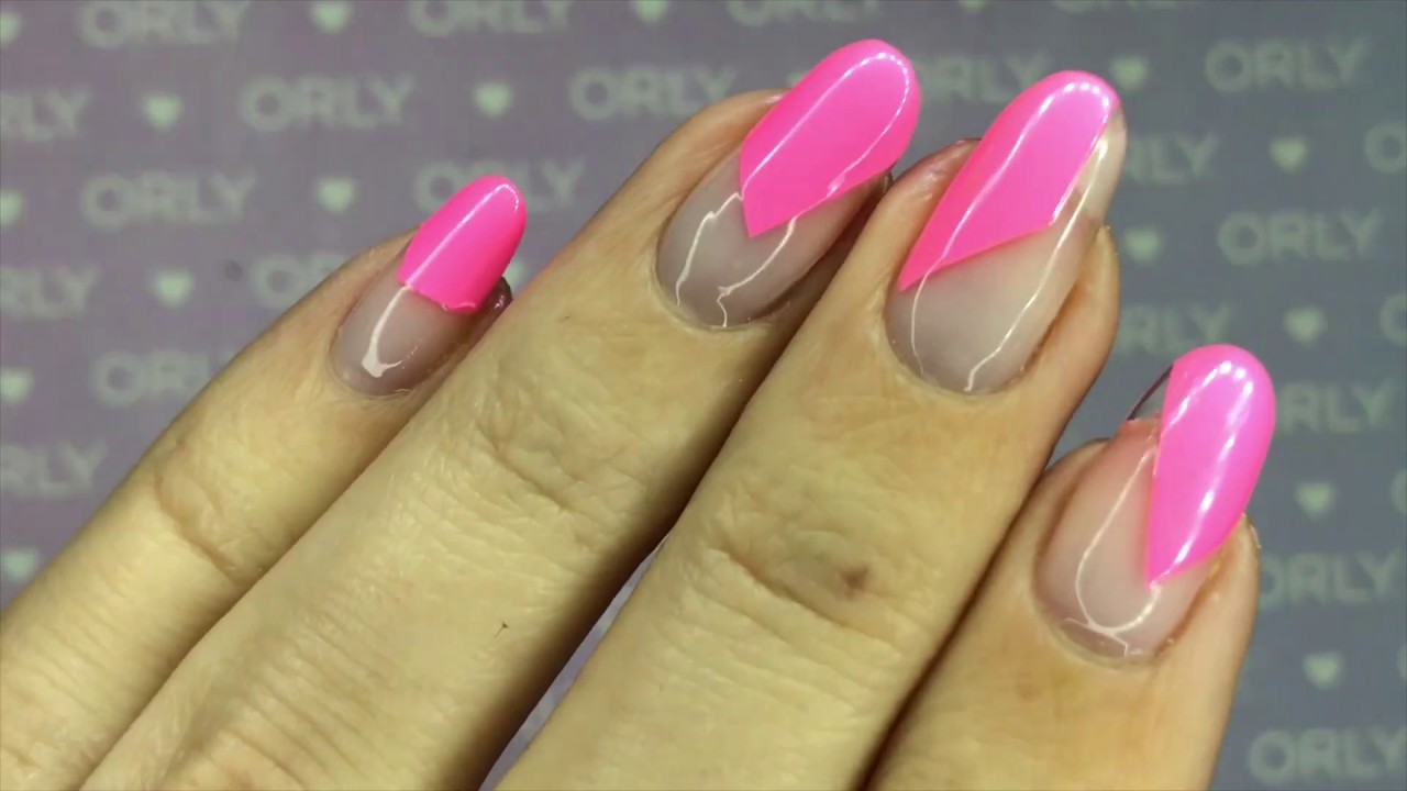 10. Pink and White Geometric Nail Art - wide 6