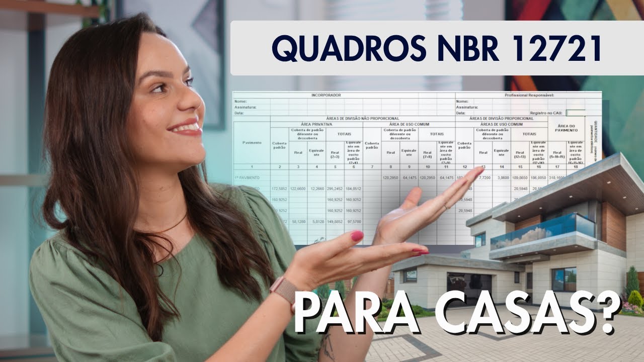 Quadros da NBR 12721 para CASAS, realmente precisa? - YouTube