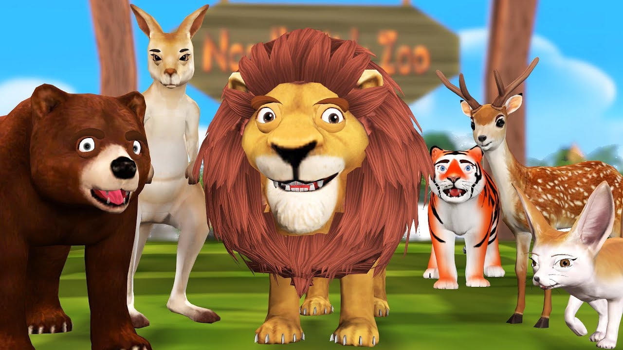 Learn the Names & Sounds of Zoo Animals with Dimba, the King of the Zoo