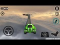 Impossible Car Tracks 3D: Green Car Driving Amazing Stunts Map Levels 13 to 14 - Android GamePlay