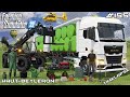 Collecting bales with jcb and man  animals on hautbeyleron  farming simulator 22  episode 155