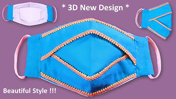 Beautiful 3D DIY Face Mask Sewing Tutorial with Filter, New Design | Make Face Mask Cloth No Pattern