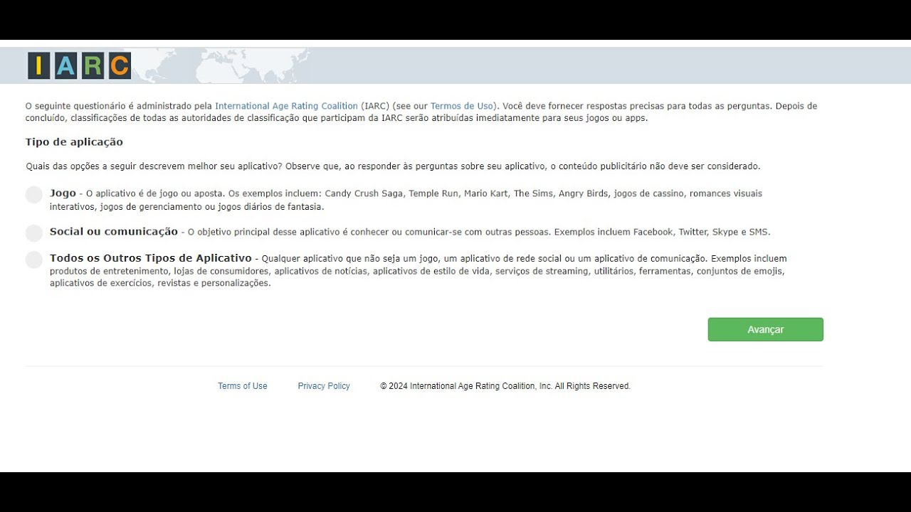 Publicação de mapa do Fortnite Criativo , Questionário IARC passo a ...