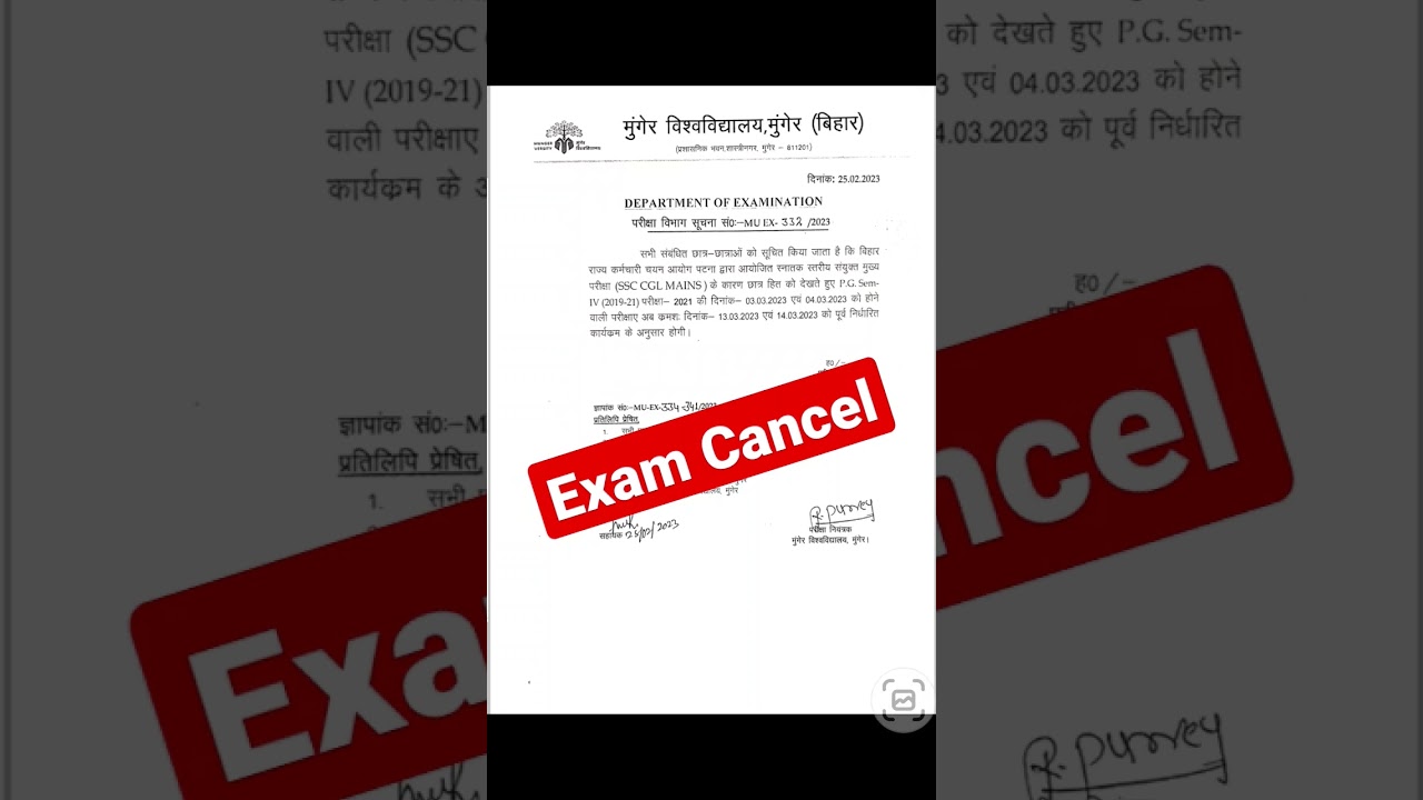 Munger University PG Semester 4 Exam Routine ( 2019 - 21 )