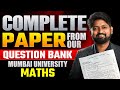 Complete Paper From Our Question Bank | Mumbai University - maths | #mumbaiuniversity