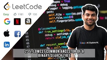 Lowest Common Ancestor of a Binary Search Tree (Java) | Leetcode 235 |