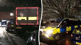 Bomb squads at suburb and homes evacuated after counter-terror ISIS raid | SWNS
