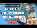 Make this today: SUPER EASY ENVELOPE WITH CUTE JOURNAL WITHIN all-in-one tutorial