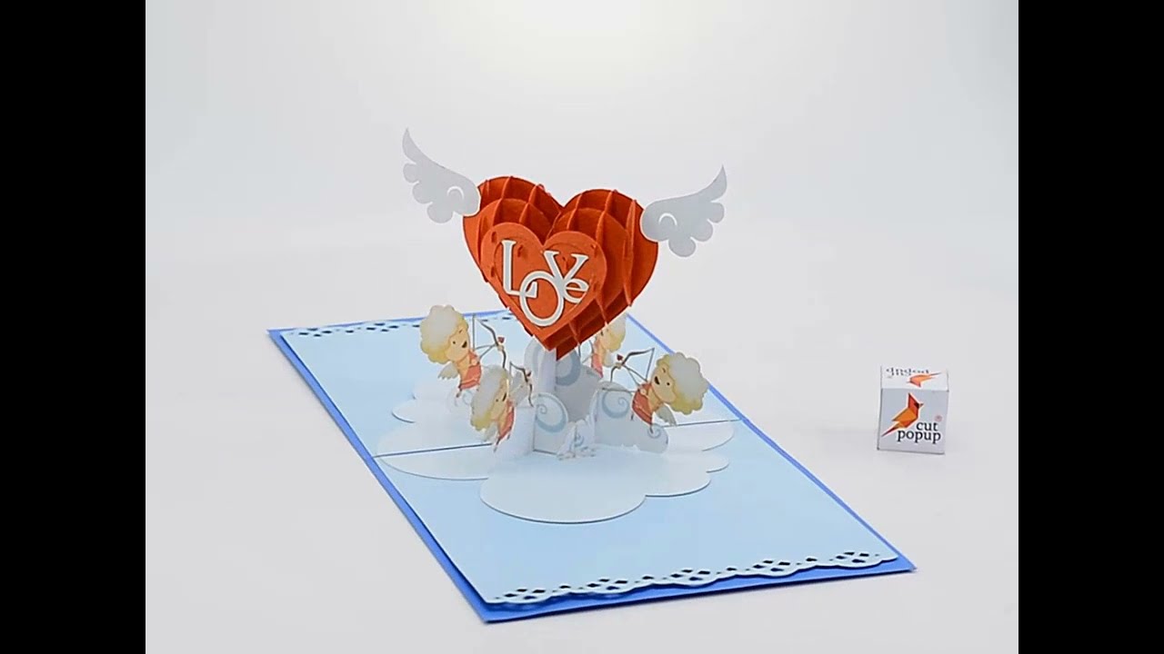 3D pop up card about love | Cut Pop Up