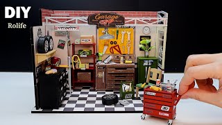 DIY Miniature Dollhouse Kit l Garage Workshop l 차고ㅣRolife DG165  l 미니어처 miniature 쉽게 만들기