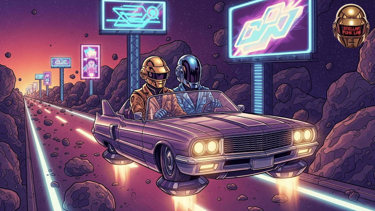 Daft Punk Inspired  Retro Space Funk Adventures | Chill Synth Funk x Neo Soul Playlist