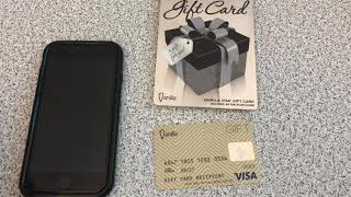 How to register your vanilla visa gift card