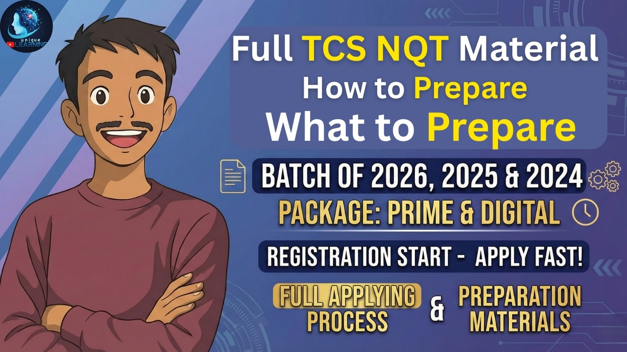 TCS NQT 2026 Preparation Strategy | How to Prepare + Full Material ...