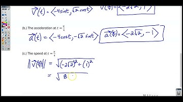 Section 9-6 Video 1- Solving Motion Problems Using Parametric and Vector-Valued Functions