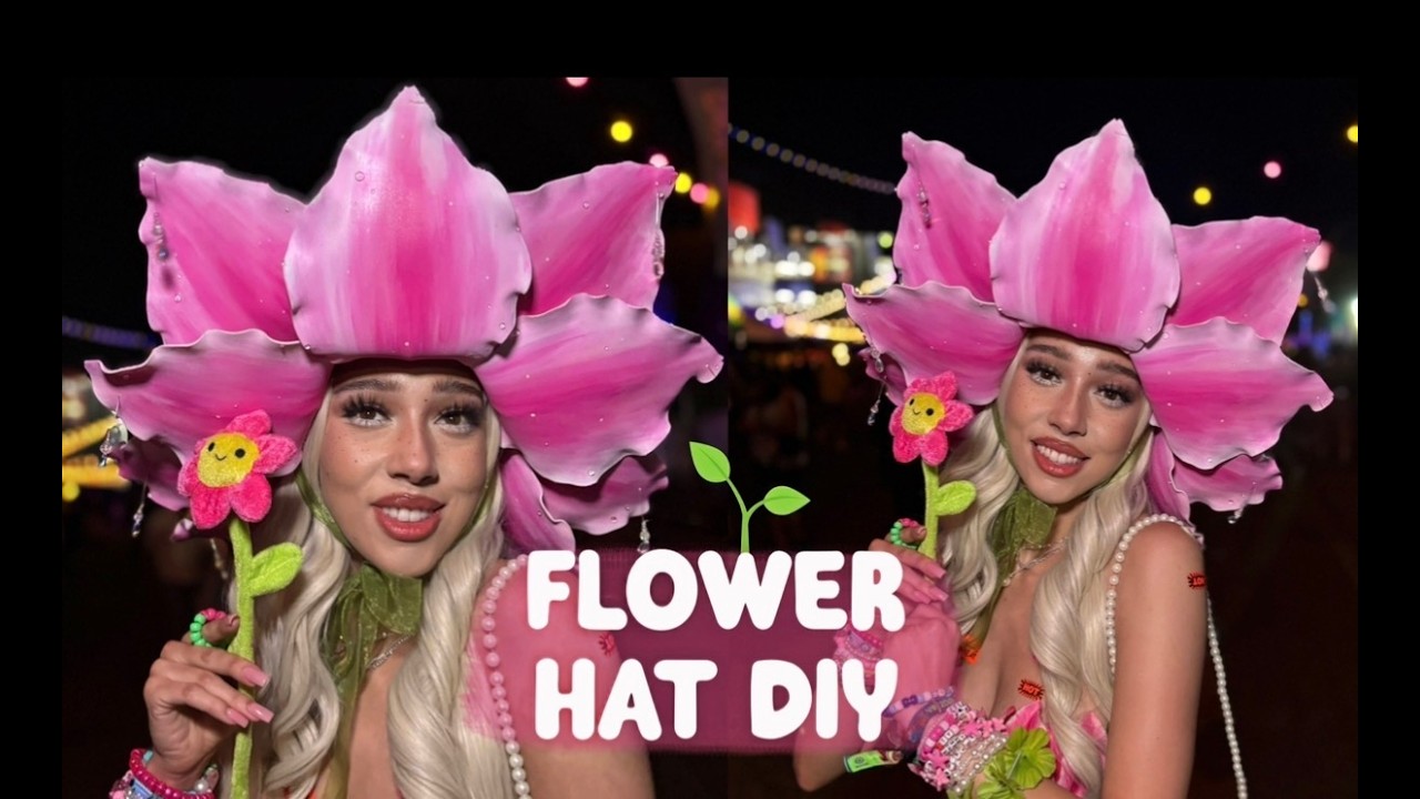 DIY Flower Hat Tutorial 🌸 Festival Headpiece