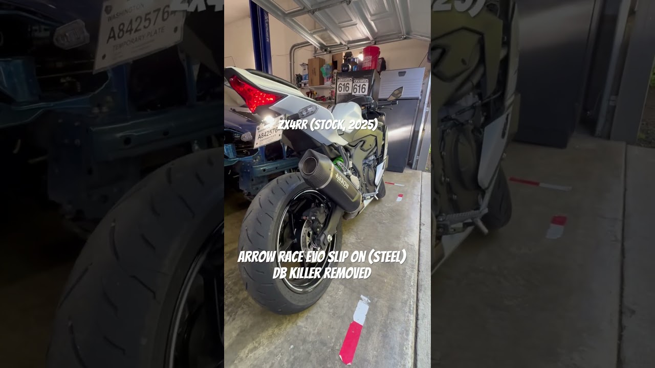 Ninja ZX4RR Arrow Race Evo Slip On Exhaust - DB Killer On/Off