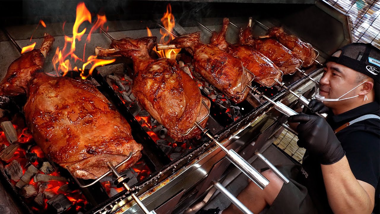 2미터 바베큐 캡슐에서 400도로 굽는 양다리 통구이? 무려 4대째! 20년 경력의 하얼빈 양고기구이 창시자가 만드는 식당┃Lamb BBQ / Korean Street Food
