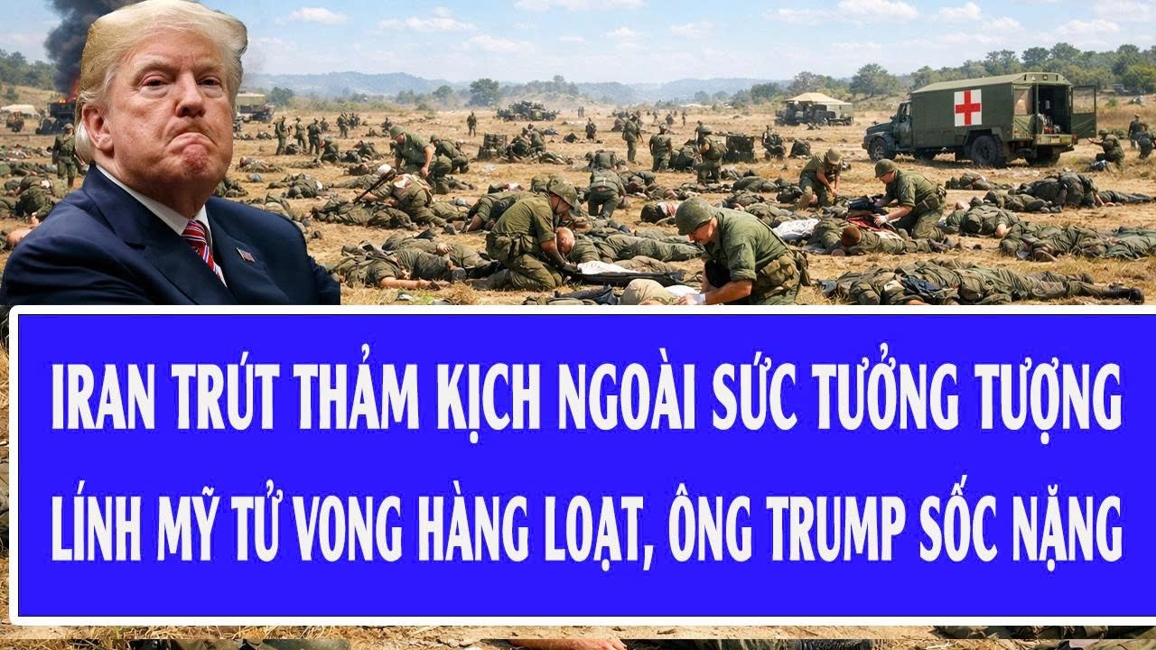 Trực tiếp: Iran trút thảm kịch ngoài sức tưởng tượng, lính Mỹ tử vong hàng loạt, ông Trump sốc nặng