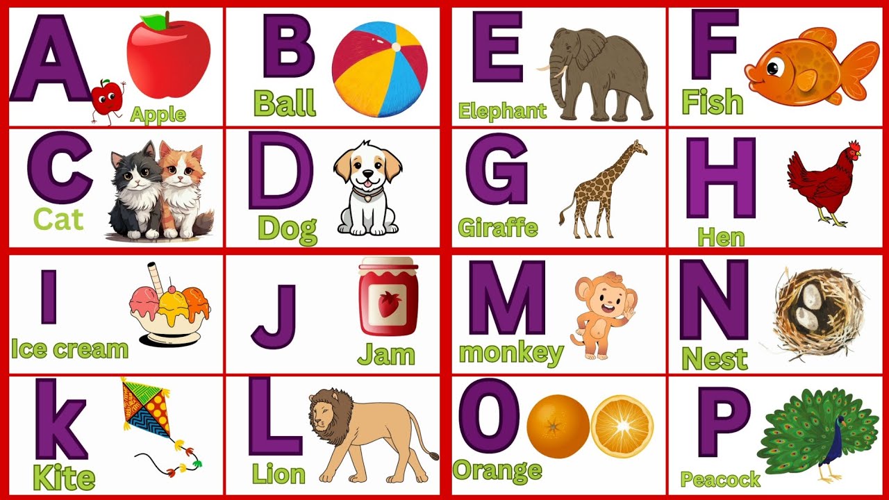 English alphabets / Learn english letters with pictures #abcd # ...