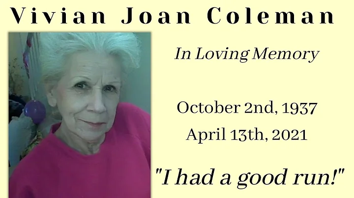 Vivian Joan Coleman | Celebration of Life