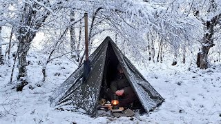 Winter Hot Tenting in a Polish Lavvu - Outbacker Firebox Stove