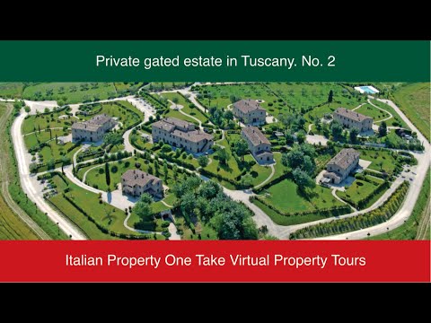 Private gated estate near Cortona in Tuscany. Virtual Property Tour.