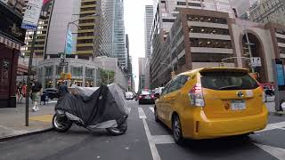 GOPR2035 52nd Street NYC congested Midtown Traffic bicycle commute
