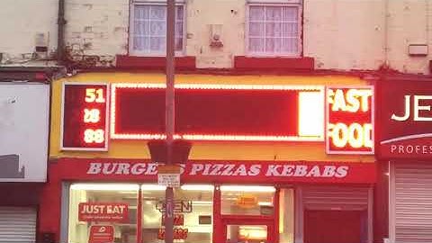 P10 RED single color outdoor shop sign by clarity led uk