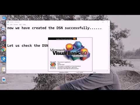 DSN creation | VISUAL BASIC 6.0 and DATABASE connectivity | WINDOWS 10