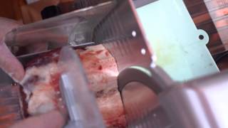 冷凍肉のスライス 狩猟