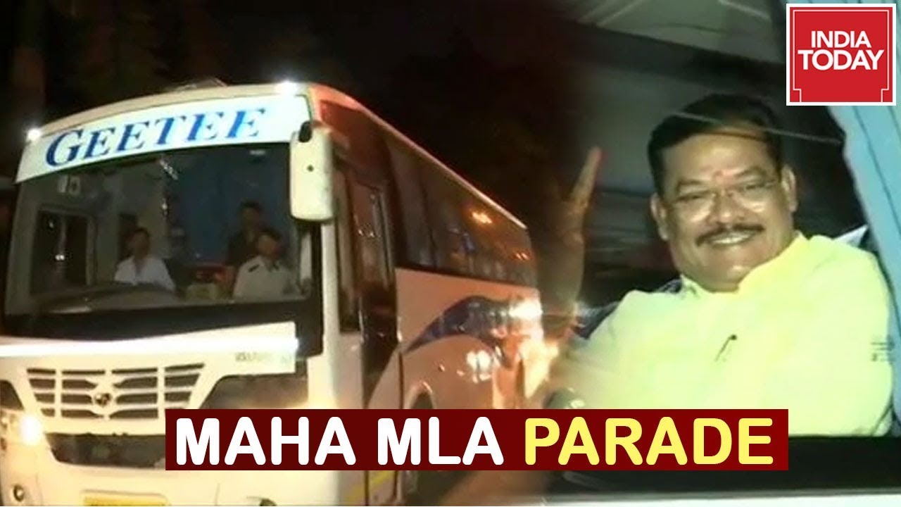 Sena, Cong, NCP MLAs Arrive In Mumbai Grand Hyatt Hotel For Massive Show Of Strength