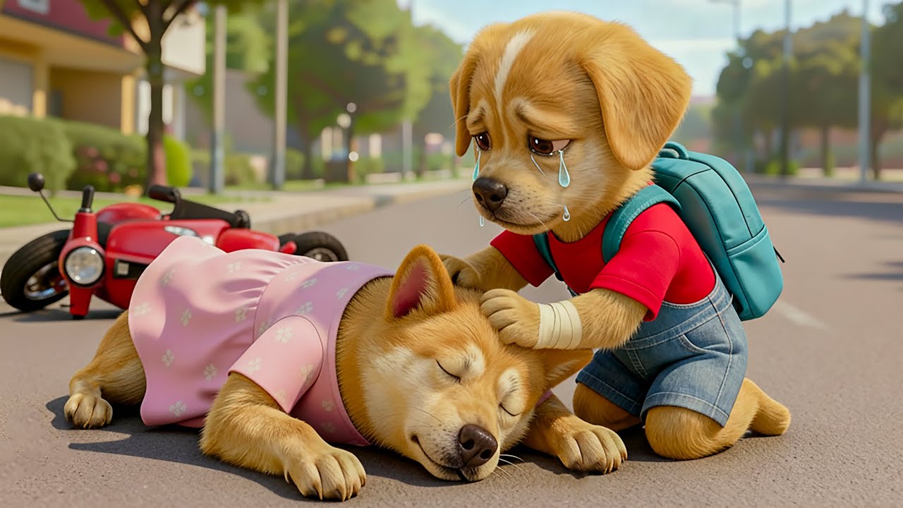 Baby Puppy Refuses to Rest🚑 🐶Working Until He Collapses to Save His Sick Mom —A Heartbreaking Story💔