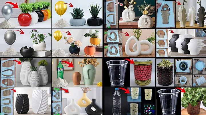 Top 16 Pot craft idea / DIY- White Cement Flower Pot // Paper Easy Cement Pottery Making