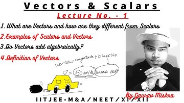 LECTURE - 1/INTRODUCTION TO VECTORS/DEFINITION/CAN VECTORS BE ADDED ALGEBRAICALLY?