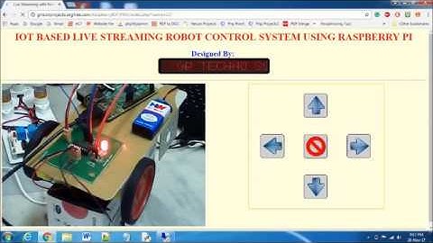 IOT BASED LIVE VIDEO STREAMING ROBOTIC  CONTROL SYSTEM USING RASPBERRY PI (Rs. 9000)