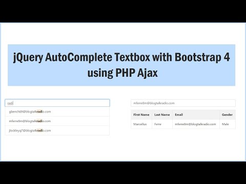 jQuery AutoComplete Textbox with Bootstrap 4 using PHP Ajax