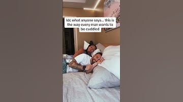 IDC what any couple says this is the way every man wants to be cuddled 🥰