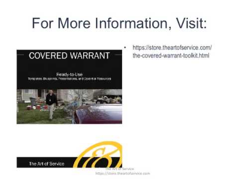 The Covered Warrant Toolkit