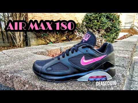 air max 180 night ops on feet