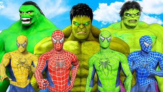 TEAM SPIDER-MAN vs BIG HULK & SAVAGE HULK & HULK 2099 - EPIC SUPERHEROES WAR