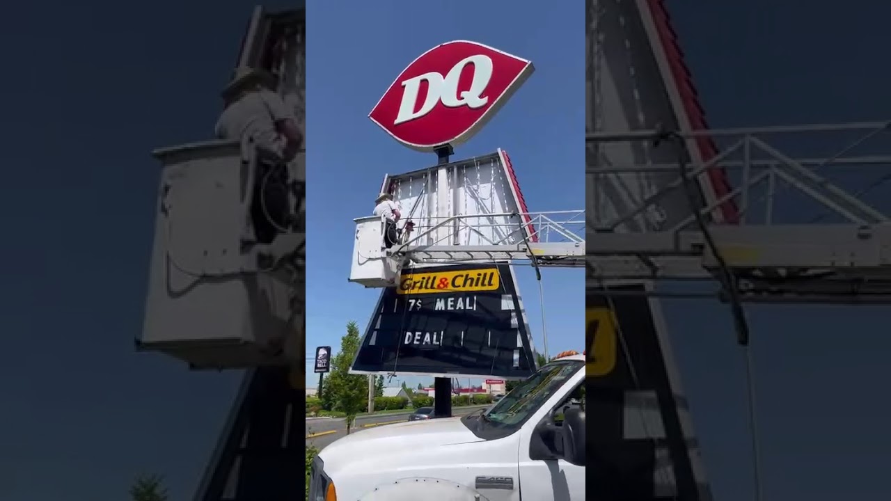 LED Installation in Pylon Sign