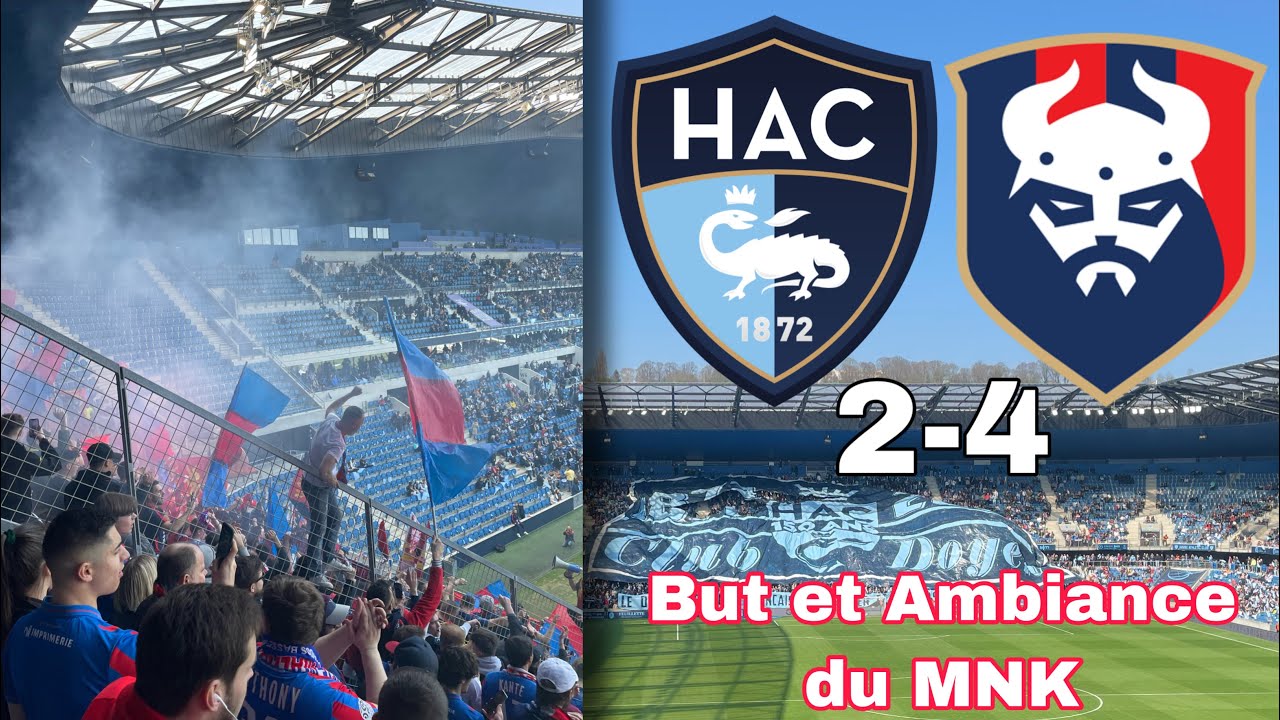 Havre AC 2 4 SM Caen  J30 Ligue 2 202122 Buts du Derby Normand et ambiance folle du MNK  Vlog 6