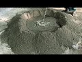 How To Mix Sand & Cement By Primitive Techniques | How To Use This Mixture.