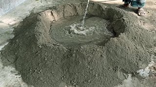 How To Mix Sand & Cement By Primitive Techniques | How To Use This Mixture.