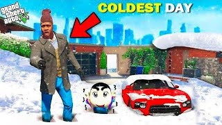 Shinchan and Franklin Tried Impossible Biggest Snow Tsunami Parkour Challenge in GTA 5