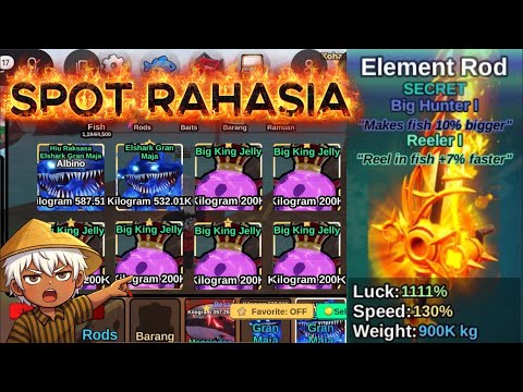 Spot mancing rahasia ancient jungle king jelly dan mosasaur shark! auto lulus element rod 1 hari