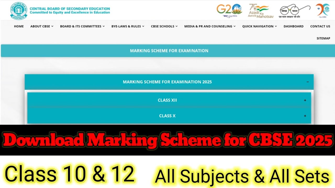 CBSE Marking Scheme Board Exam 2025 Class 10 and 12 - YouTube