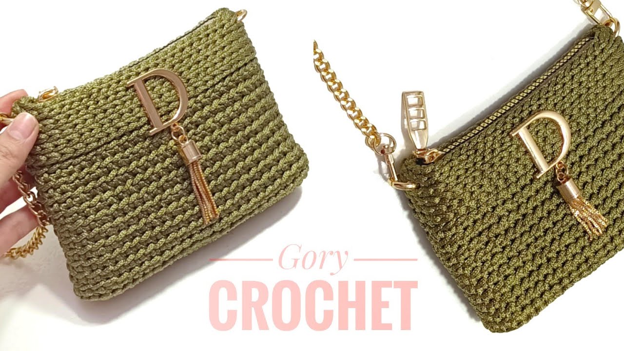 شنطه كروشيه كروس سهله وبسيطه للمبتدئين Crochet bag/Bolso de crochet/Bolsa de crochê/Tas rajutan